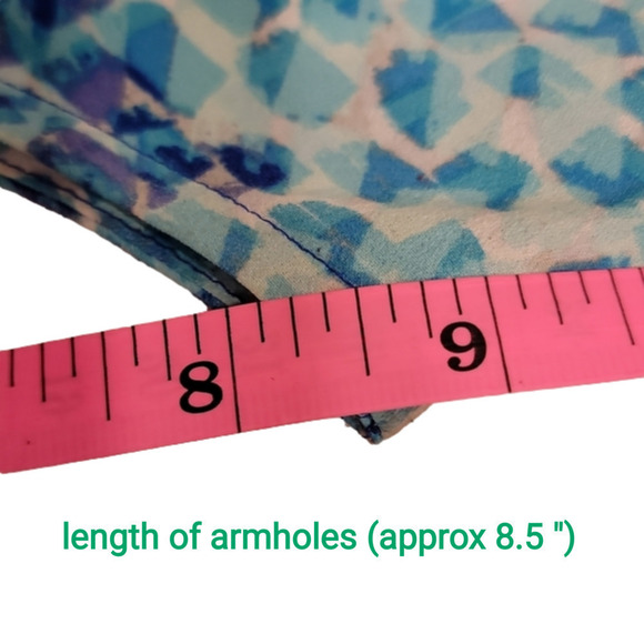 APT 9 blue sleeveless button-up blouse size pl excellent pre-loved condition - Picture 10 of 12